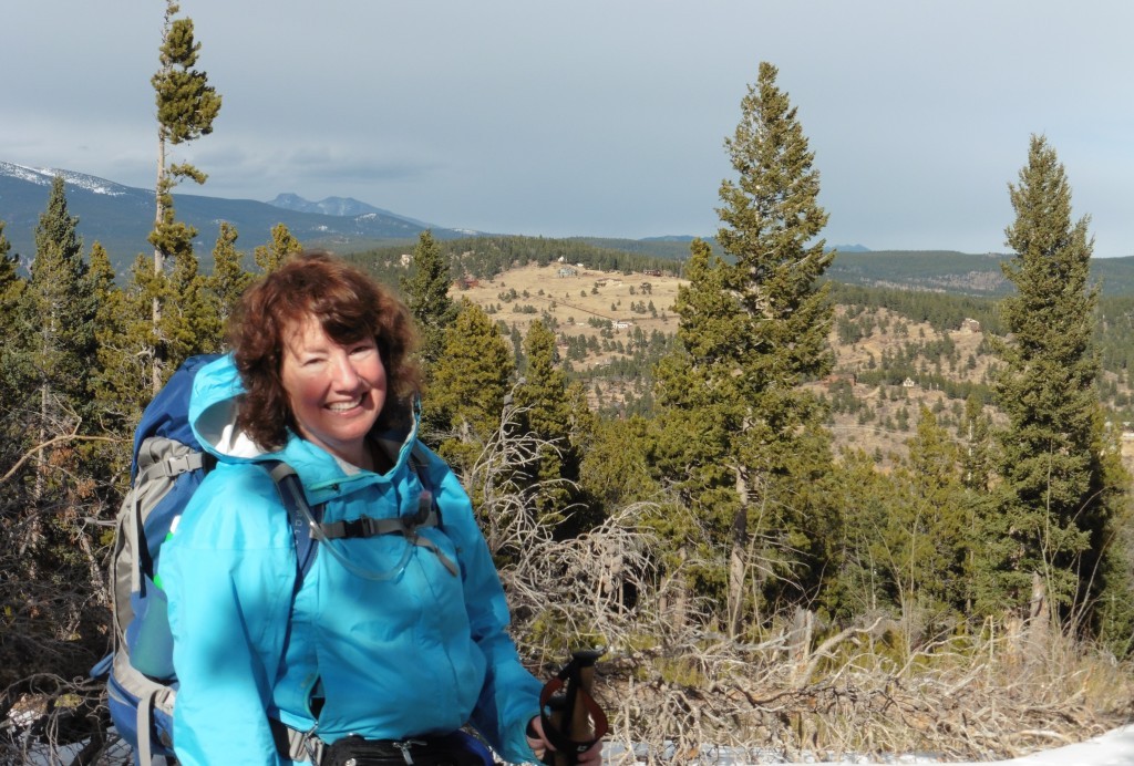 Kathy trying out Camino equipment.